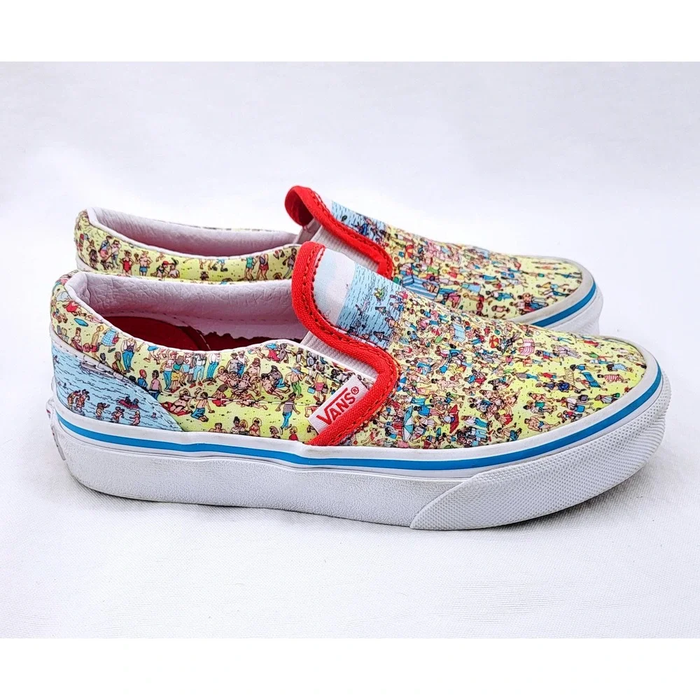 Vans Classic Slip-On Wheres Waldo Beach (Kids) - Size‎ 13